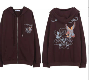 Cardigan à Capuche Y2K avec Zip - Veste Oversize Style Rétro