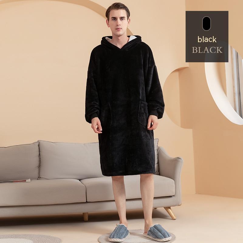 Couverture à Capuche en Flanelle - Plaid Douillet Hiver