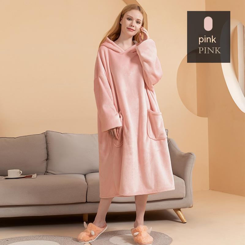 Couverture à Capuche en Flanelle - Plaid Douillet Hiver